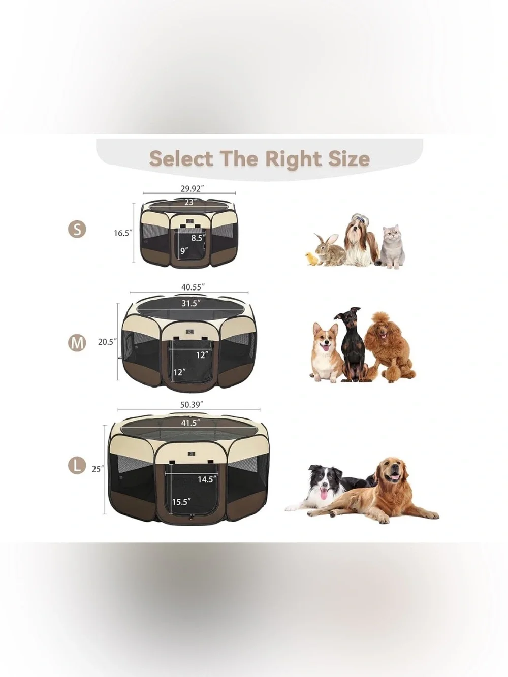 Dog Playpen for Small Dogs 50.39